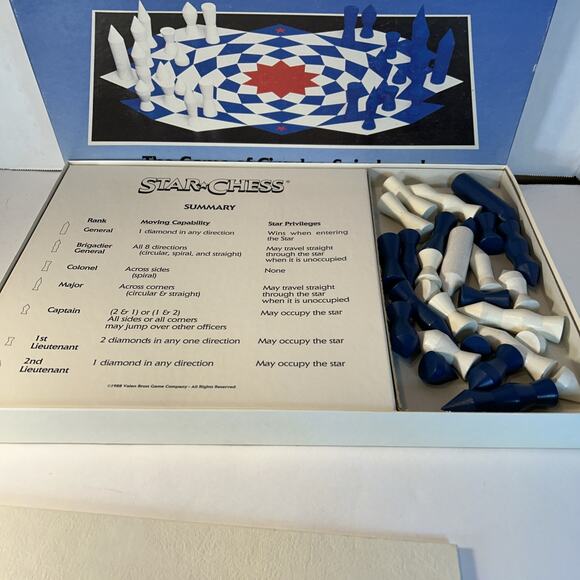 Star Chess Board Game Circular Spiral Straight Maneuvers Complete w/ Box - Picture 9 of 9